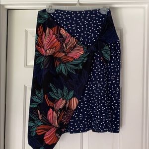 Anthropologie Faux Wrap Skirt